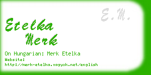 etelka merk business card